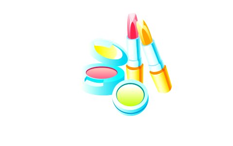 Beauty icons (lip and eye). Free illustration for personal and commercial use.