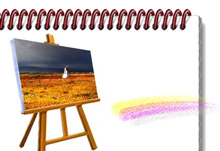 canvas and easel. Free illustration for personal and commercial use.