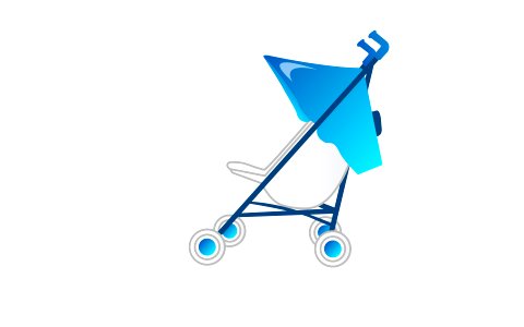 Baby Carriage icon. Free illustration for personal and commercial use.