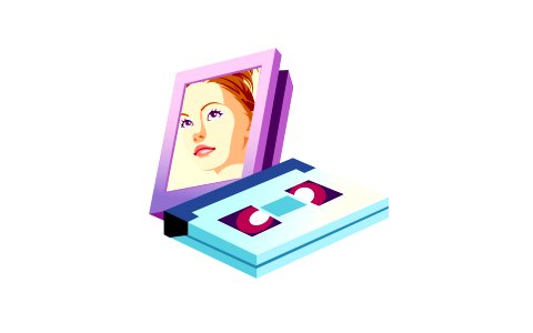 Videotape Icon. Free illustration for personal and commercial use.