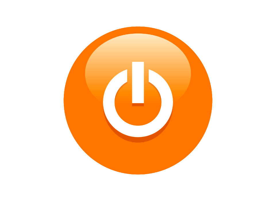 Illustration Of A Orange Power Button Icon. Free illustration for personal and commercial use.