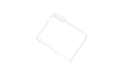 White folder icon. Free illustration for personal and commercial use.