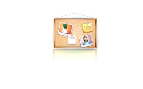 Big collection of message paper on the wooden panel. Free illustration for personal and commercial use.