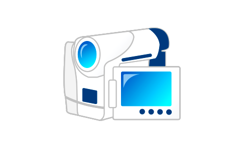 Video camera icon. Free illustration for personal and commercial use.