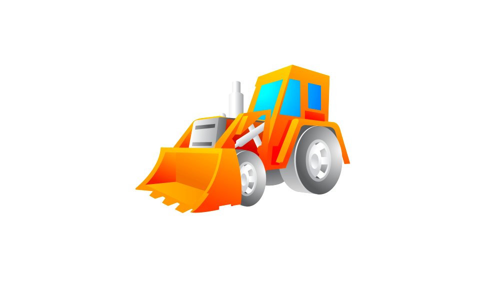Bulldozer icon. Free illustration for personal and commercial use.