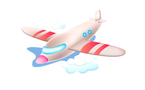 Airplane toy. Vector illustration. Free illustration for personal and commercial use.