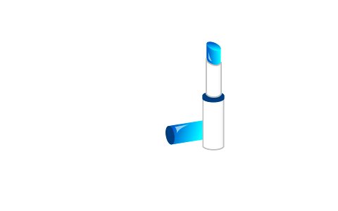 Blue Icons for lipstick. Free illustration for personal and commercial use.
