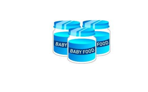 Generic Jar of Baby Food. Free illustration for personal and commercial use.
