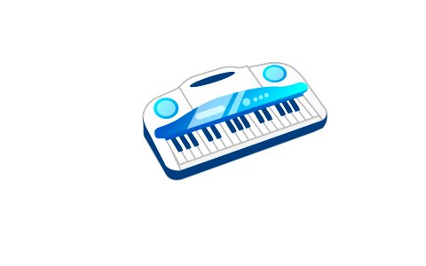 Electronic musical keyboard. Free illustration for personal and commercial use.