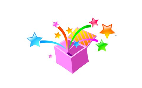 Box with star. Free illustration for personal and commercial use.
