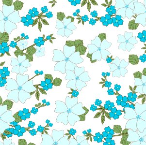 Vintage Floral Background Blue. Free illustration for personal and commercial use.