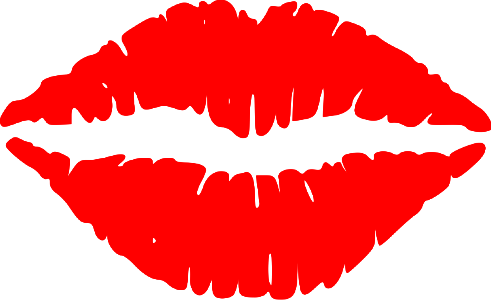 Illustration Of Red Lips. Free illustration for personal and commercial use.