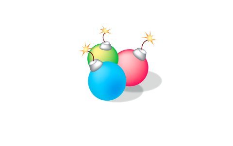 Cartoon bomb icon. Free illustration for personal and commercial use.