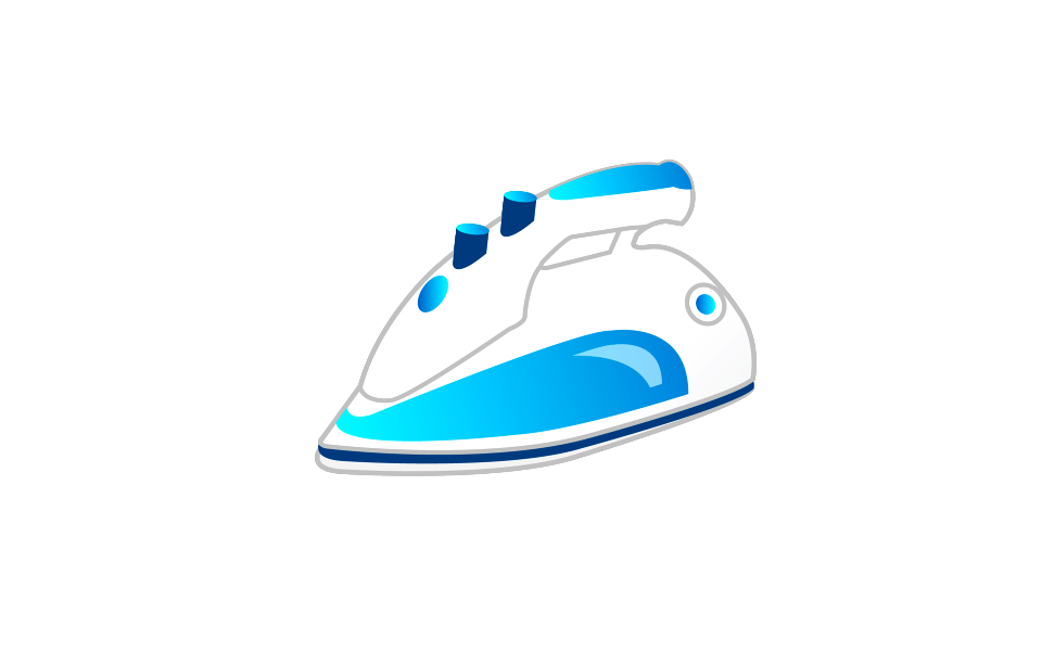 Steam iron icon. Free illustration for personal and commercial use.