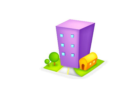 Buildings hotel icon purple. Free illustration for personal and commercial use.