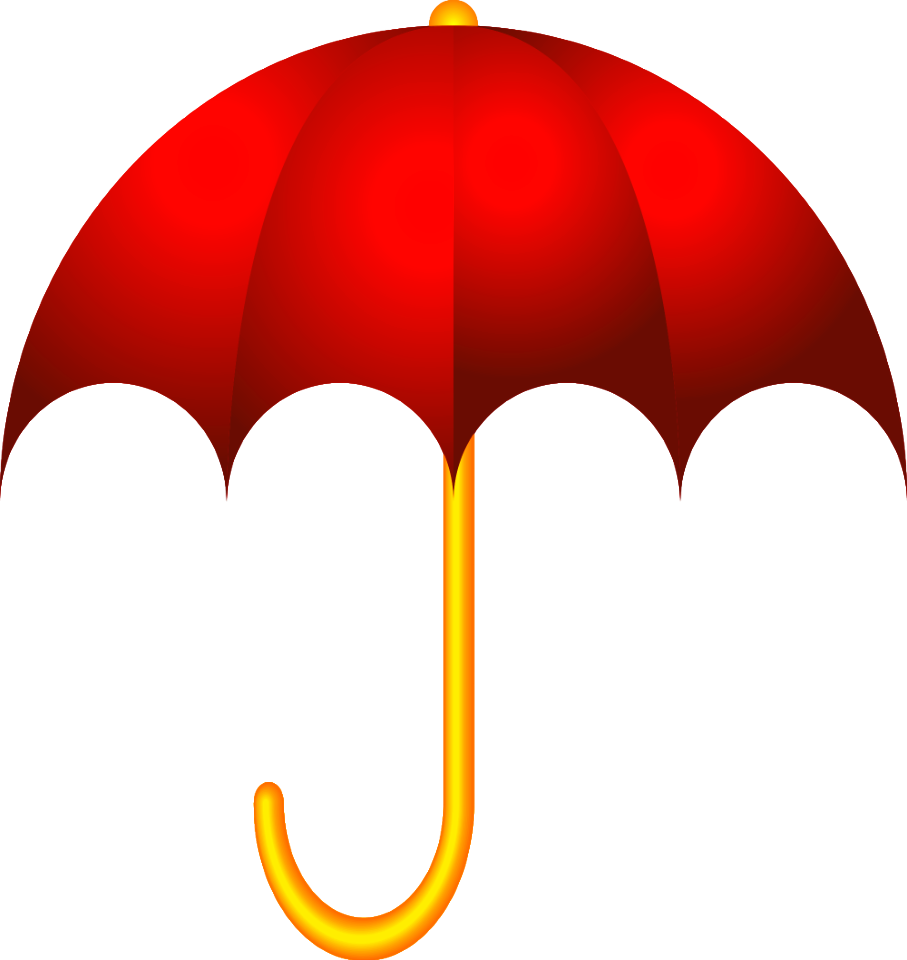 red umbrella isolated. Free illustration for personal and commercial use.