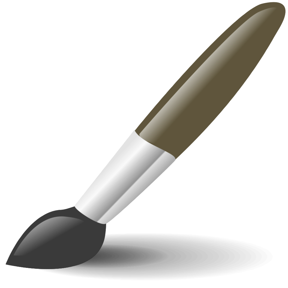 Paint brush icon. Free illustration for personal and commercial use.