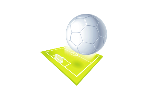 Soccer ground and ball. Free illustration for personal and commercial use.