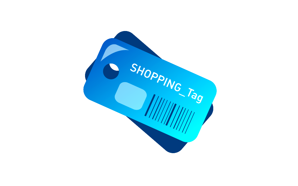Price tag blue icon. Free illustration for personal and commercial use.