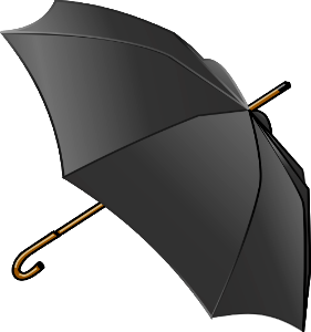 black umbrella isolated. Free illustration for personal and commercial use.
