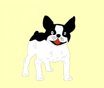Dog Cartoon French Bulldog. Free illustration for personal and commercial use.