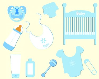 Baby Boy Accessories. Free illustration for personal and commercial use.