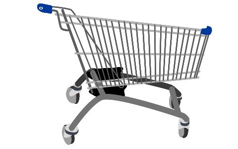 Shopping cart isolated. Free illustration for personal and commercial use.