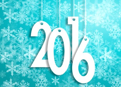 Happy new year 2016 design.- white letter. Free illustration for personal and commercial use.