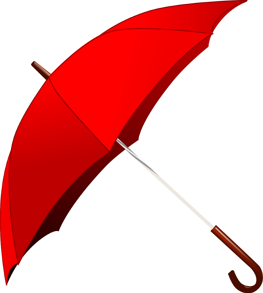 red umbrella isolated. Free illustration for personal and commercial use.