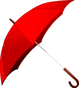 red umbrella isolated. Free illustration for personal and commercial use.