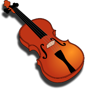 Violin Musical Instrument Clip Art. Free illustration for personal and commercial use.