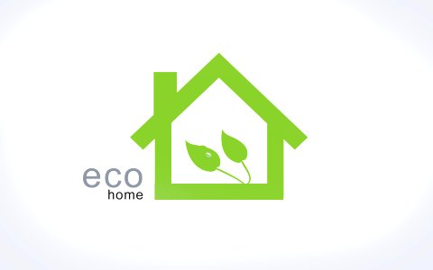 Ecology house concept background. Free illustration for personal and commercial use.