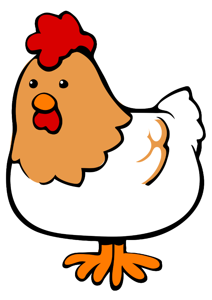 chicken on white background - Free Stock Illustrations | Creazilla