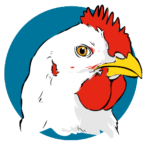 chicken on white background. Free illustration for personal and commercial use.