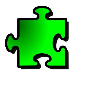 Illustration Of A Green Puzzle Piece. Free illustration for personal and commercial use.