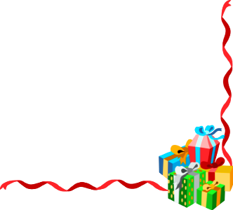 Illustration Of A Lower Right Frame Corner With Presents. Free illustration for personal and commercial use.