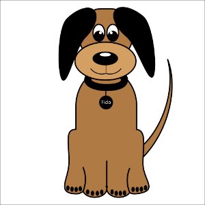 Dog Cartoon. Free illustration for personal and commercial use.