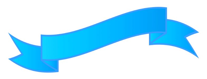 Blue Ribbon Banner. Free illustration for personal and commercial use.