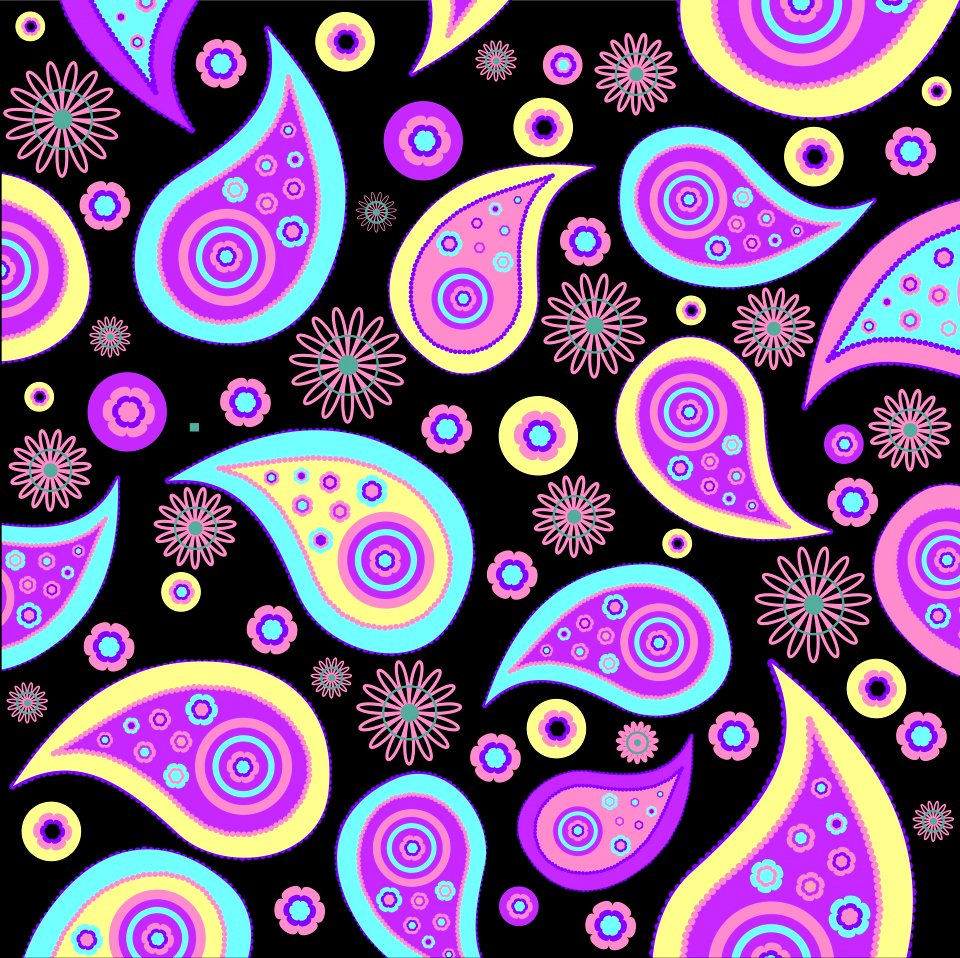 Paisley Pattern Background Colorful. Free illustration for personal and commercial use.