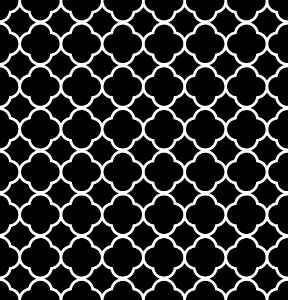 Quatrefoil Pattern Background Black. Free illustration for personal and commercial use.