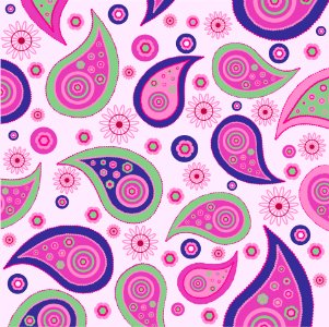 Paisley Pattern Background Pink. Free illustration for personal and commercial use.