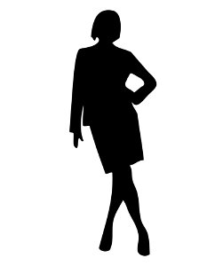 Woman Black Silhouette. Free illustration for personal and commercial use.