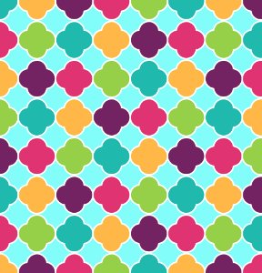 Quatrefoil Background Colorful. Free illustration for personal and commercial use.
