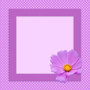 Purple Flower Card Frame. Free illustration for personal and commercial use.