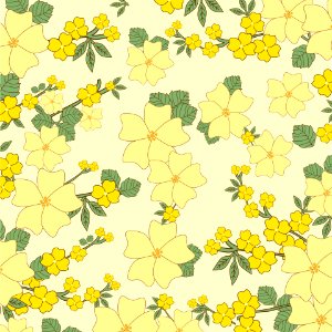 Flowers Background Yellow. Free illustration for personal and commercial use.