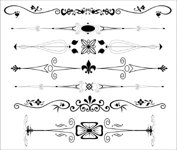 Ornamental Text Dividers. Free illustration for personal and commercial use.
