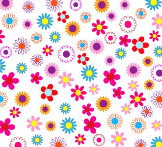 Colorful Floral Background Pattern. Free illustration for personal and commercial use.