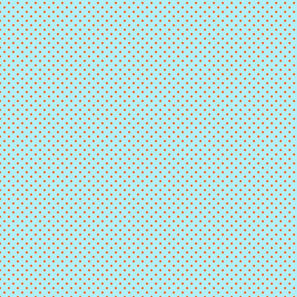 Polka Dots Blue Orange. Free illustration for personal and commercial use.
