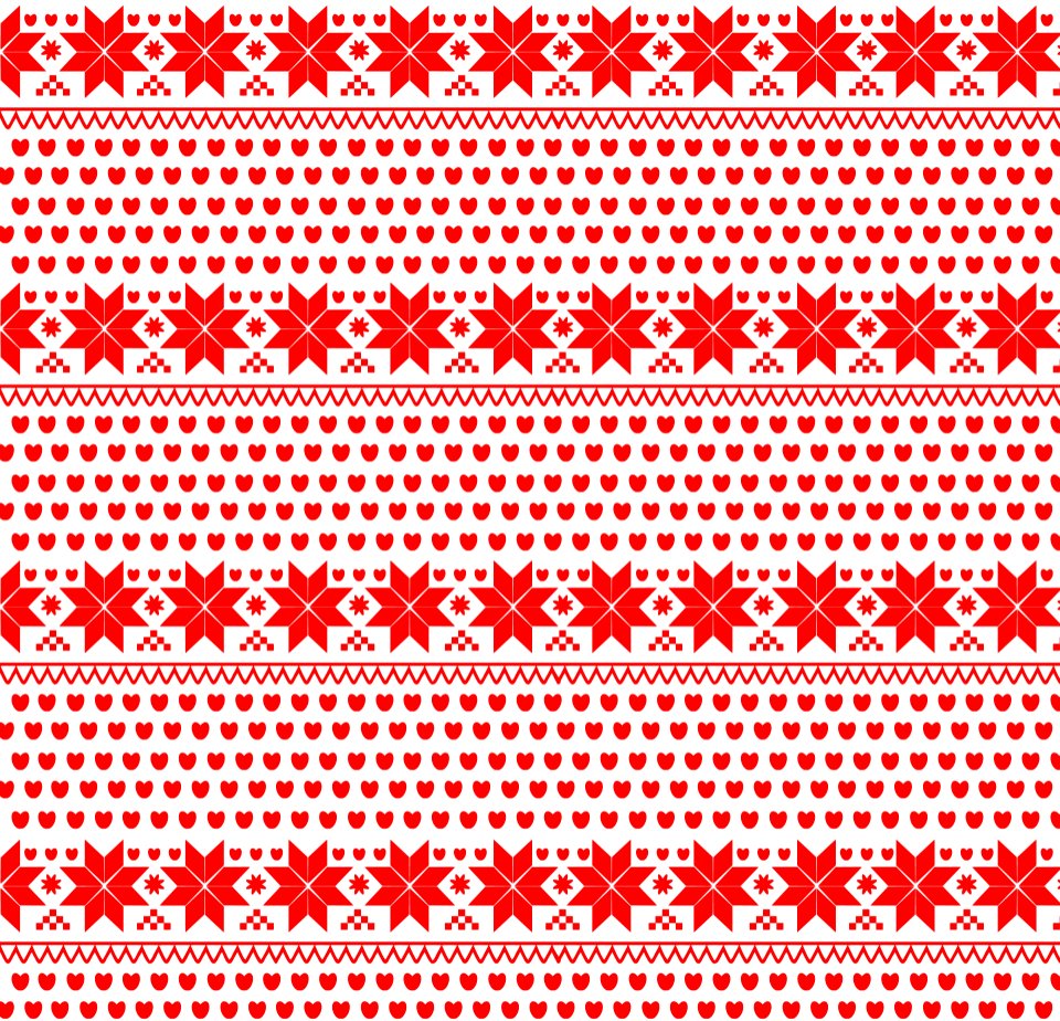 Fairisle Pattern Background Red. Free illustration for personal and commercial use.