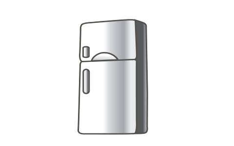 Refrigerator icon. Free illustration for personal and commercial use.